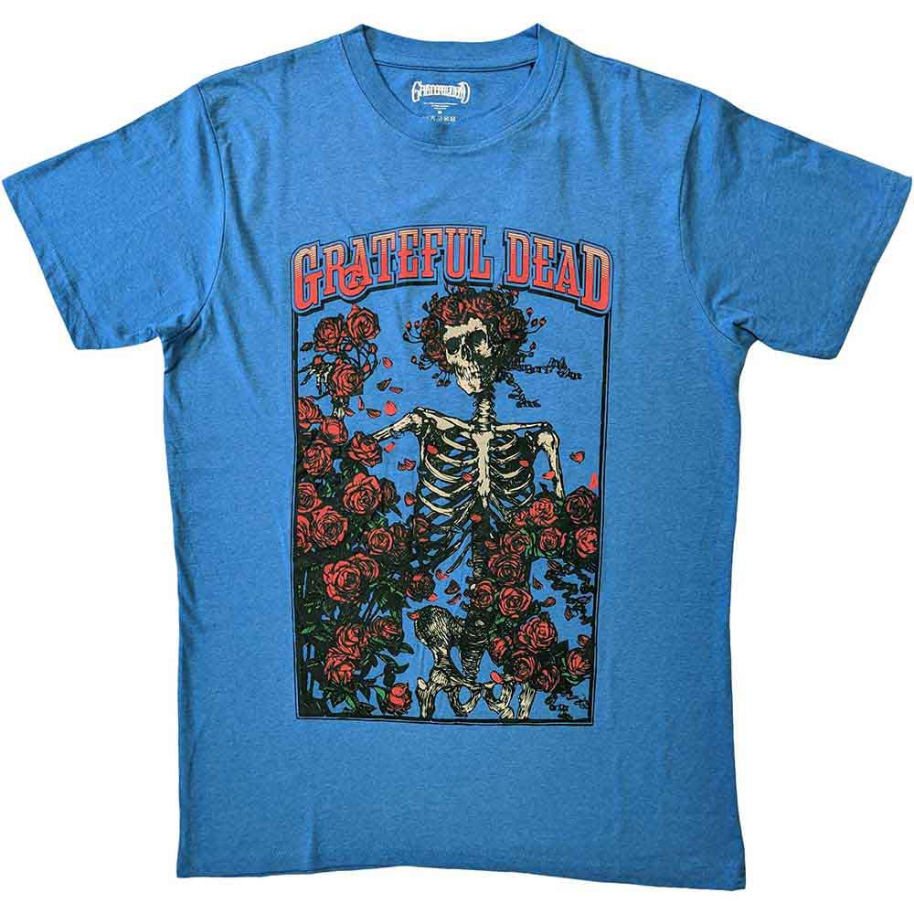 GRATEFUL DEAD UNISEX T-SHIRT: BERTHA & LOGO (BLUE)