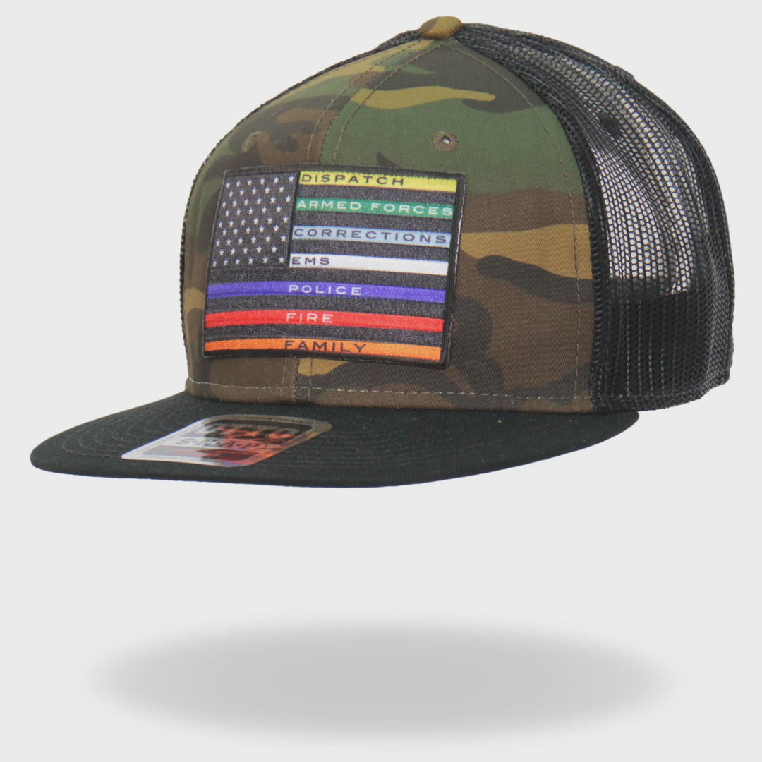 All Thin Line Colors Snapback Hat
