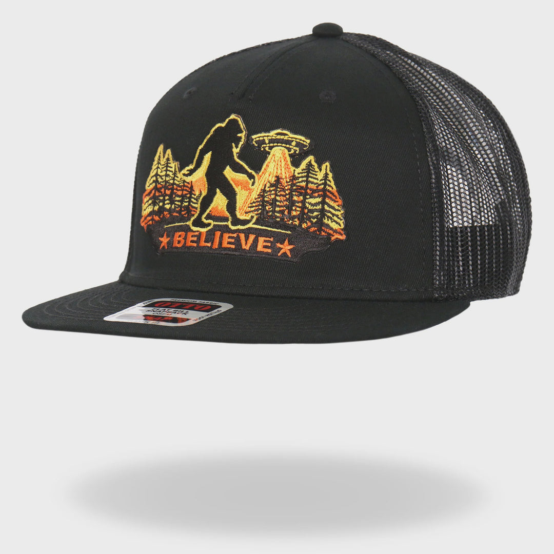 Hot Leathers Black Believe Bigfoot Snapback Hat GSH2029