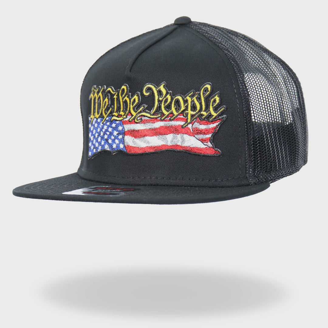 Hot Leathers We The People Snap Back Flat Brim Hat GSH2043
