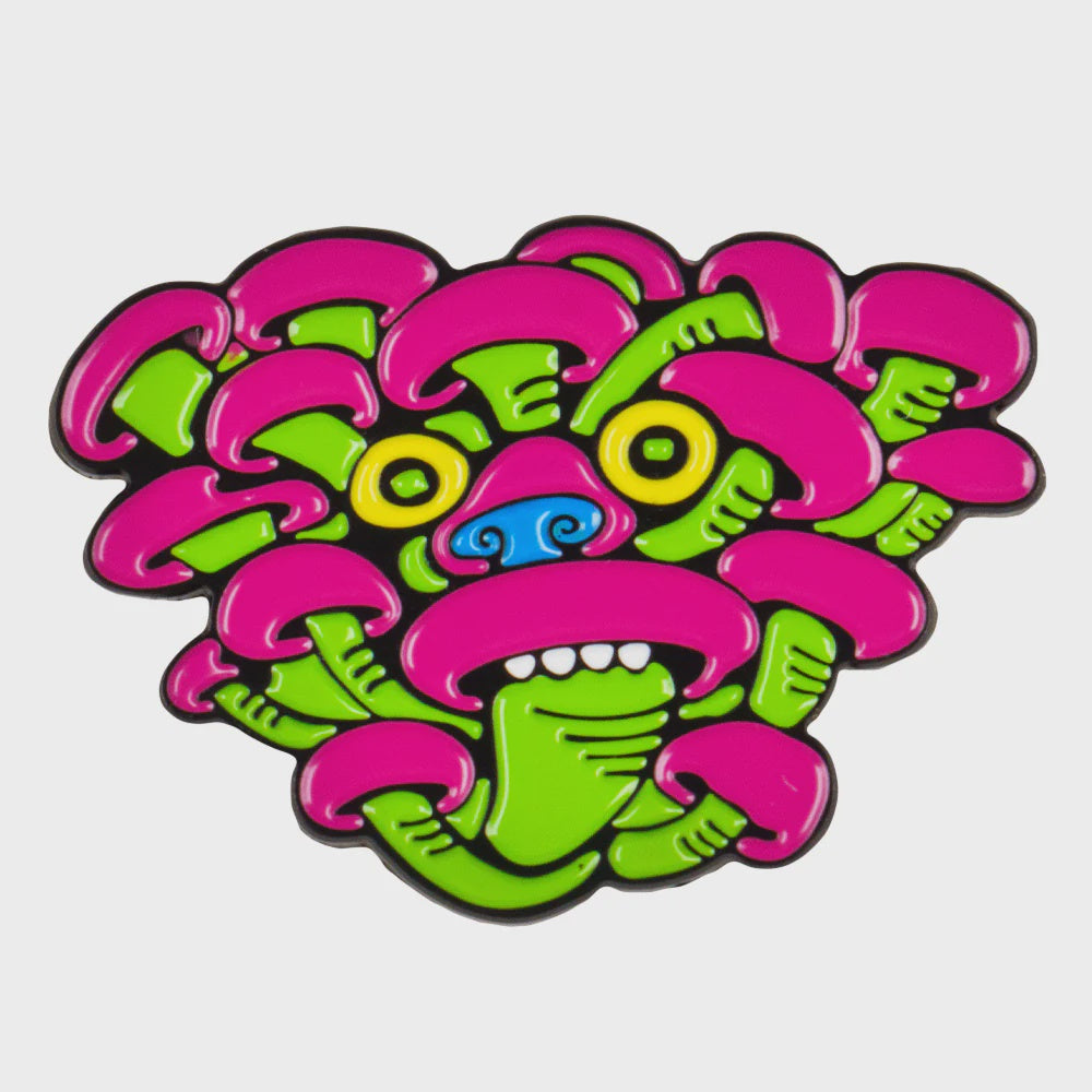 Killer Acid Mushroom Pink Cluster Pin