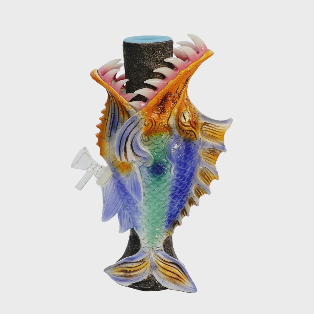 Resin Piranha Water Pipe