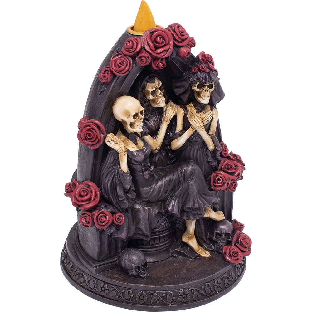 Roses & Skeleton Backflow Burner