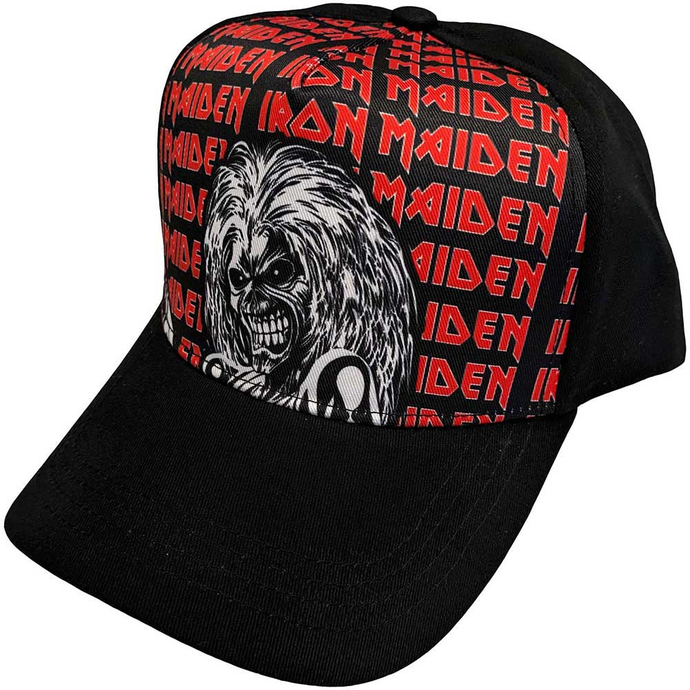 IRON MAIDEN UNISEX BASEBALL CAP: EDDIE LOGO REPEAT