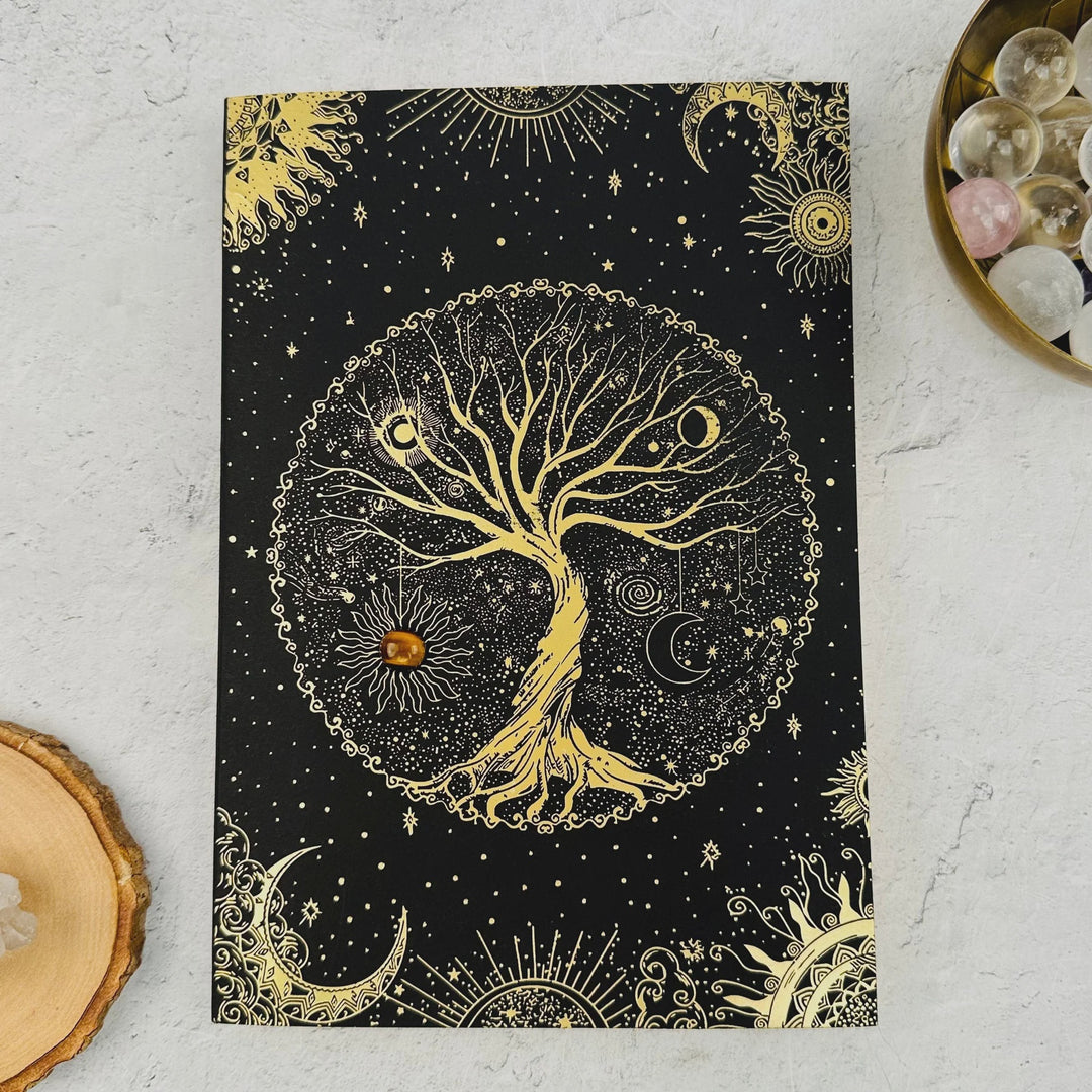 Celestial Journal with a Tiger Eye Accent Stone
