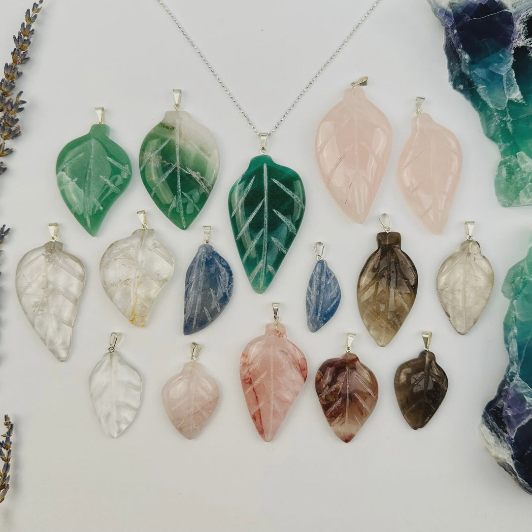 Crystal Leaf Pendant