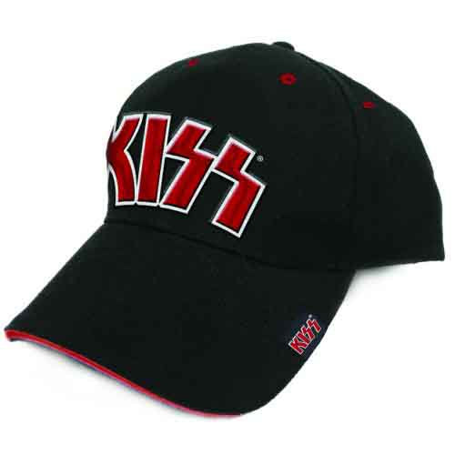 KISS UNISEX BASEBALL CAP: RED ON WHITE LOGO