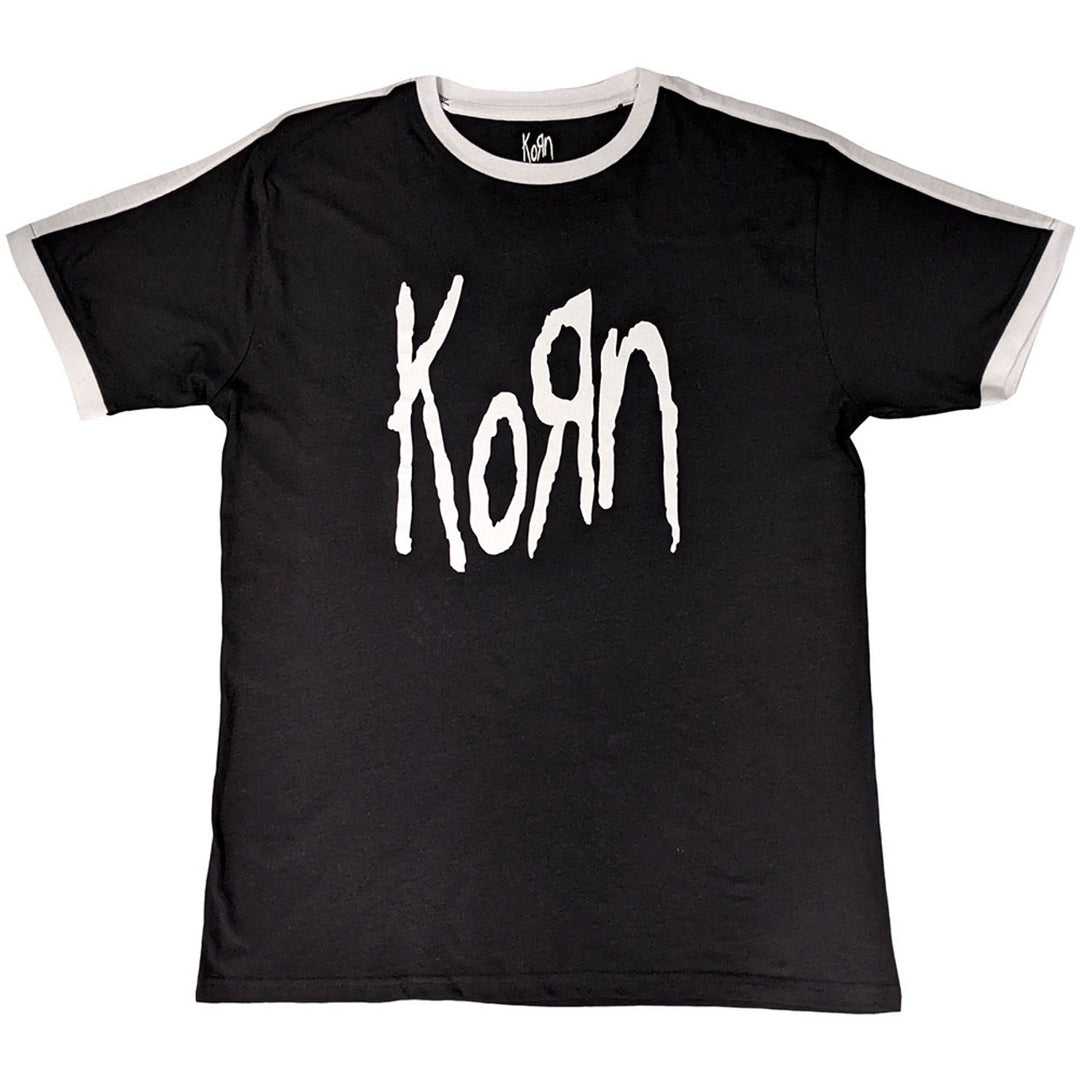 Korn Unisex Ringer T-Shirt: Logo (Black)
