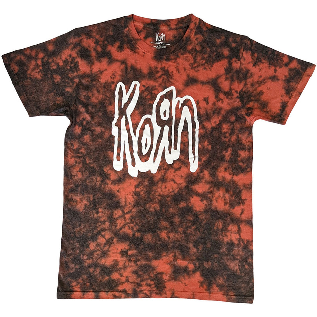 Korn Unisex T-Shirt: Logo Outline (Red) (Wash Collection)