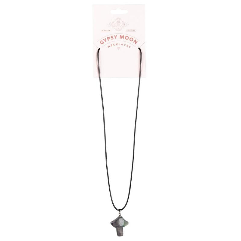 Gypsy Moon Necklace - Fluorite Mushroom