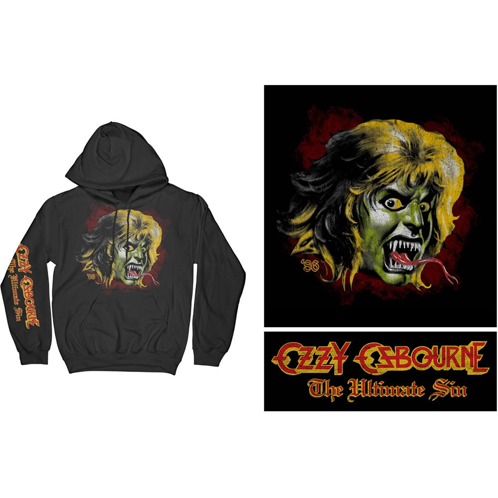 Ozzy Osbourne Unisex Pullover Hoodie - Ozzy Demon (Black)