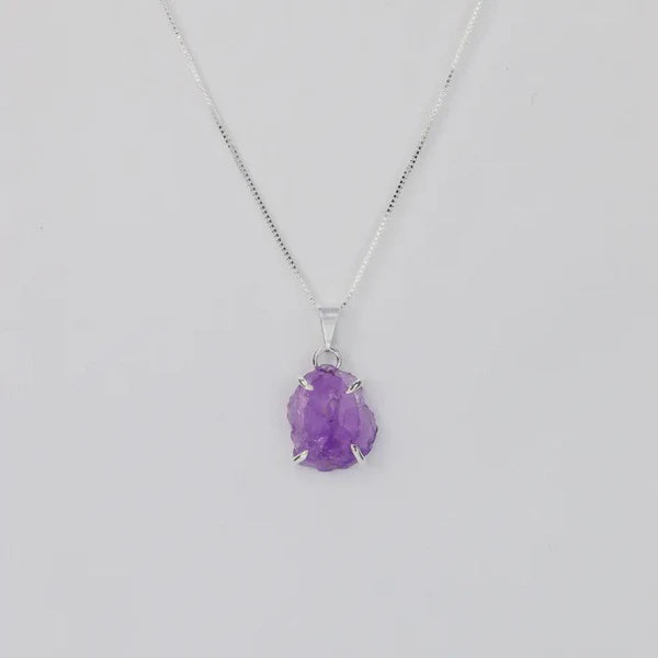Amethyst Raw Crystal Necklace