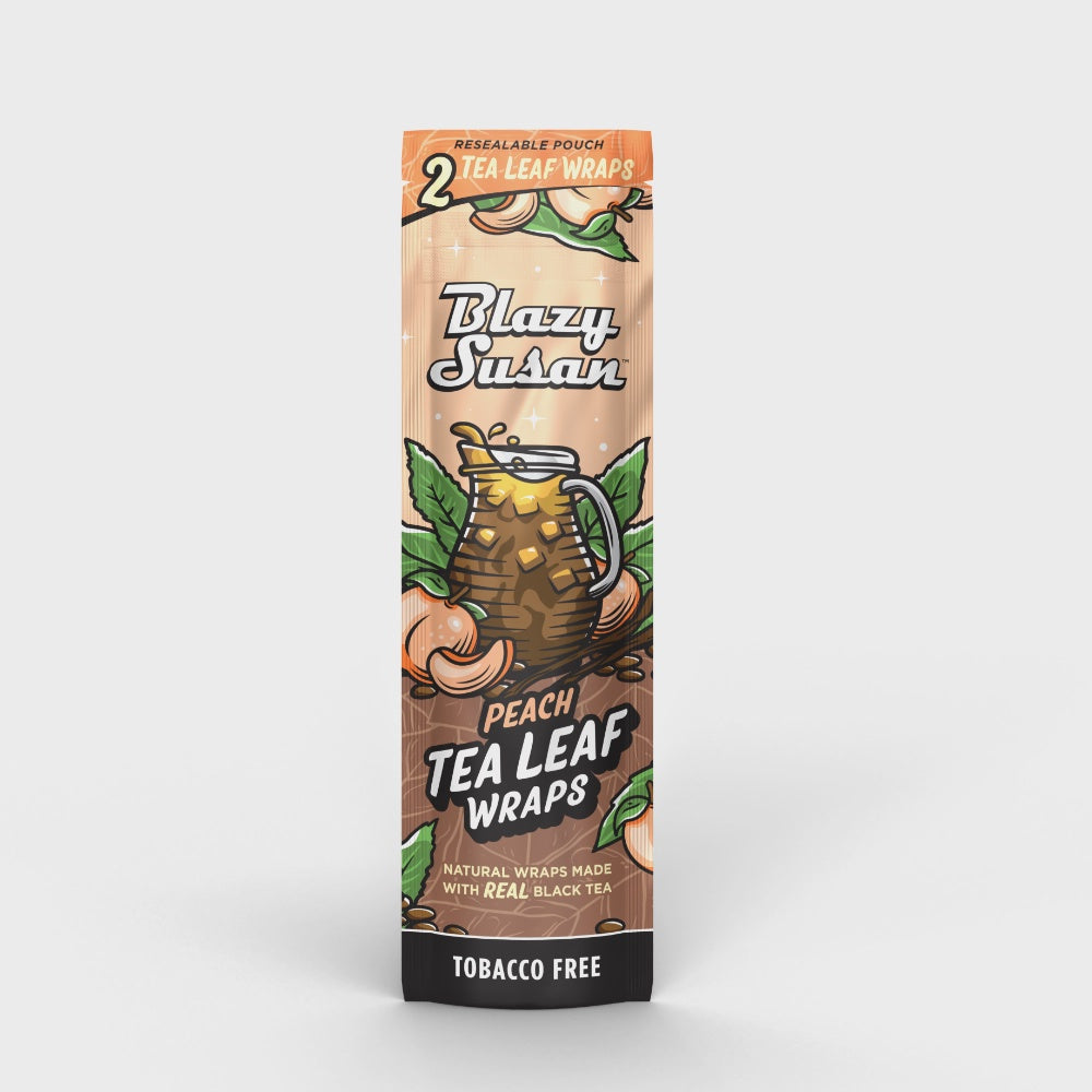 Blazy Susan Tea Leaf Wraps 2pk - Peach