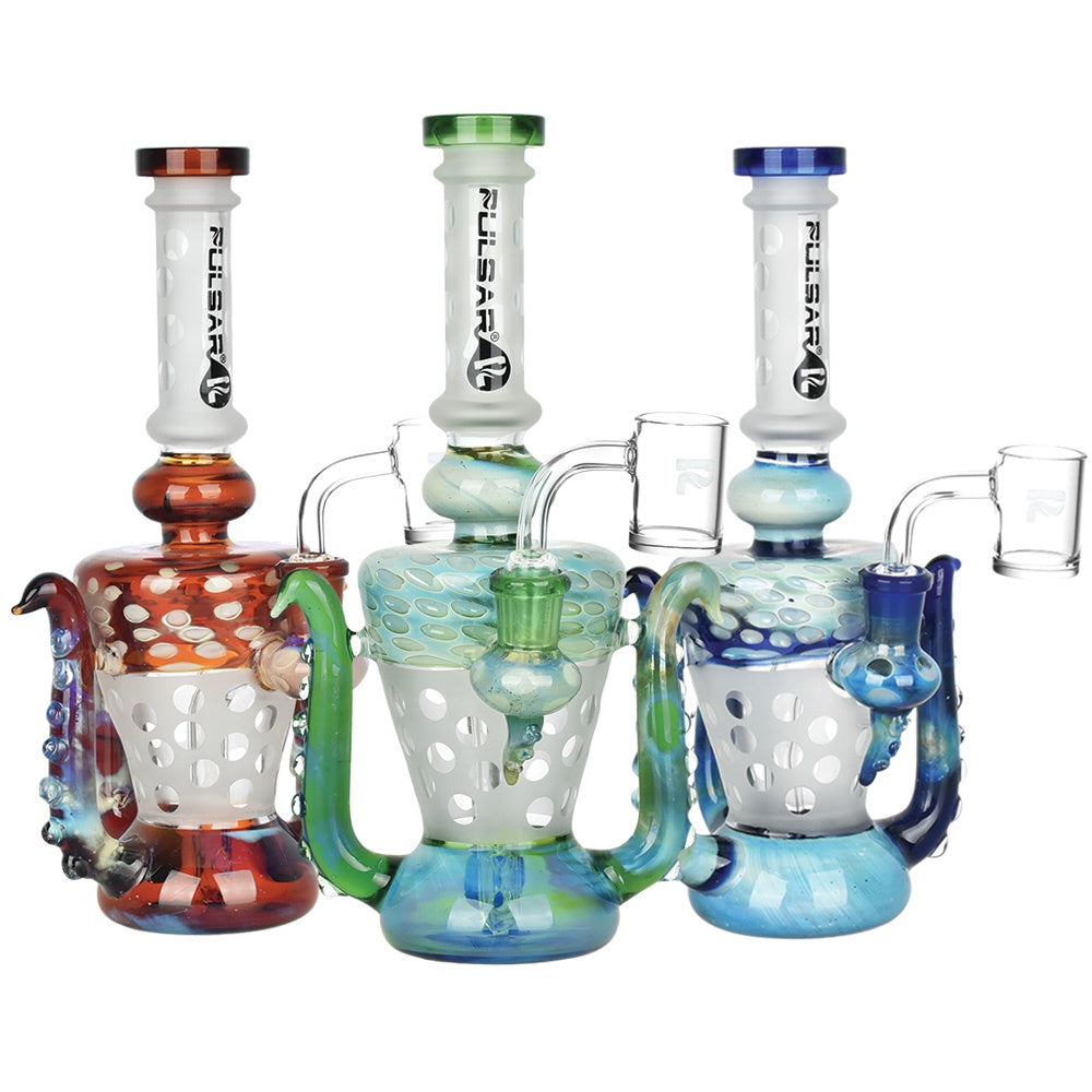 9" Intercosmic Tentacles Frosted Glass Dab Rig