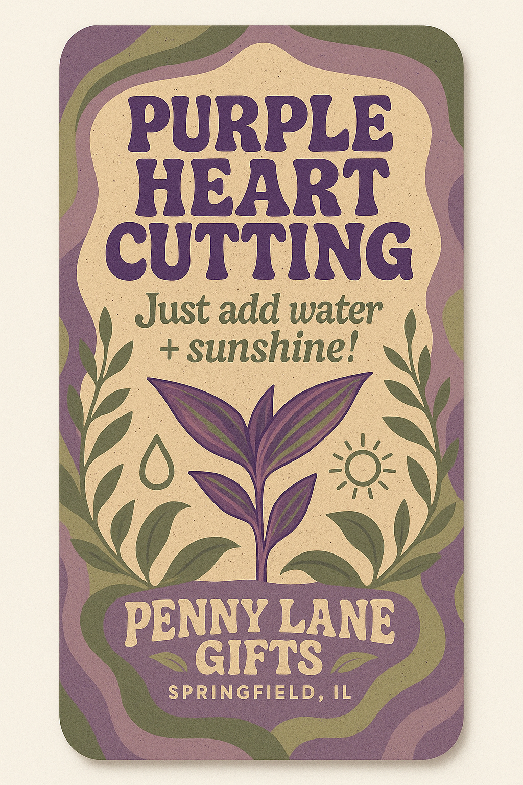 Purple Heart Cutting With Hanging Tube