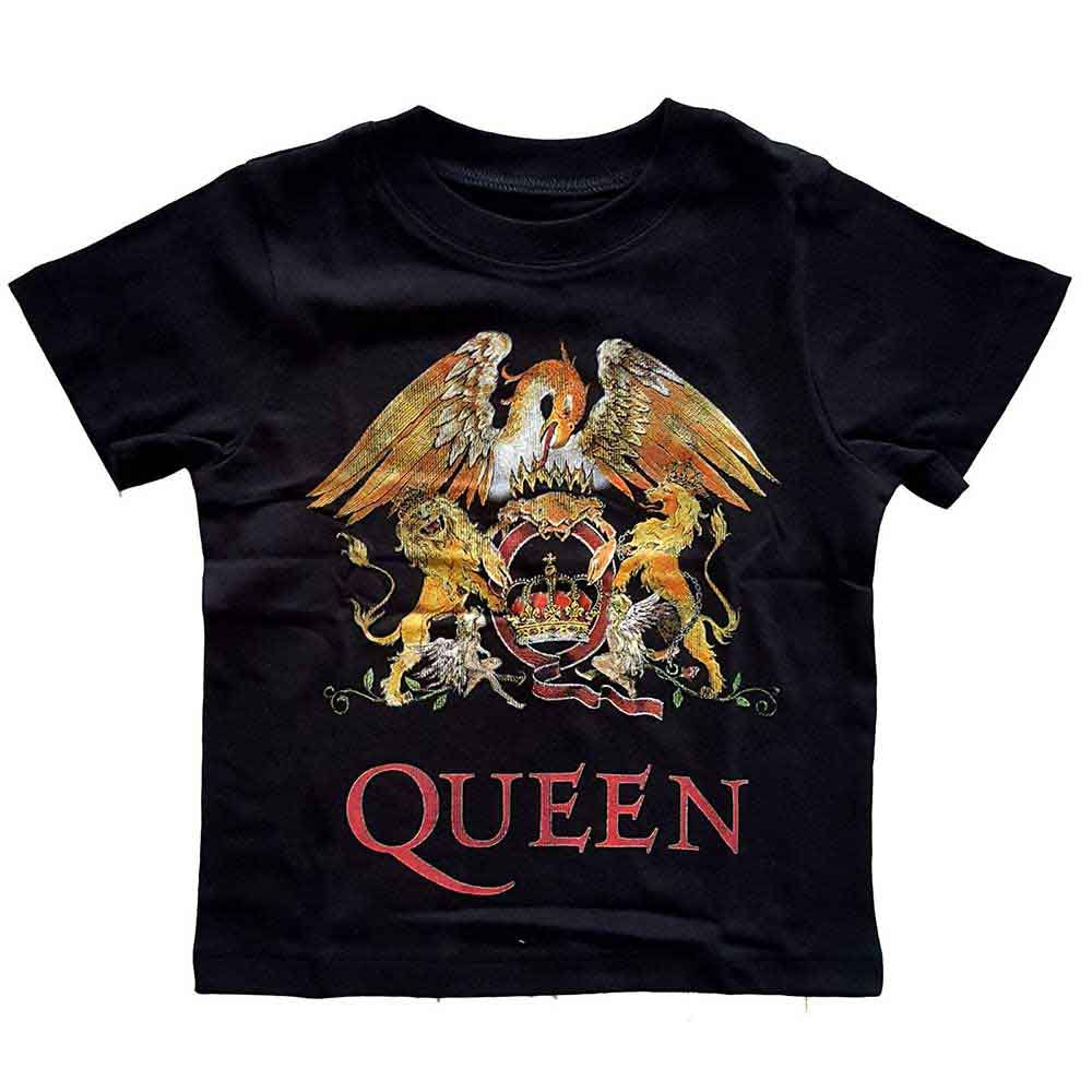 QUEEN KIDS TODDLER T-SHIRT: CLASSIC CREST BLACK