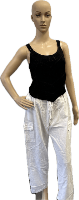 Solid Color Straight Leg Box Trouser