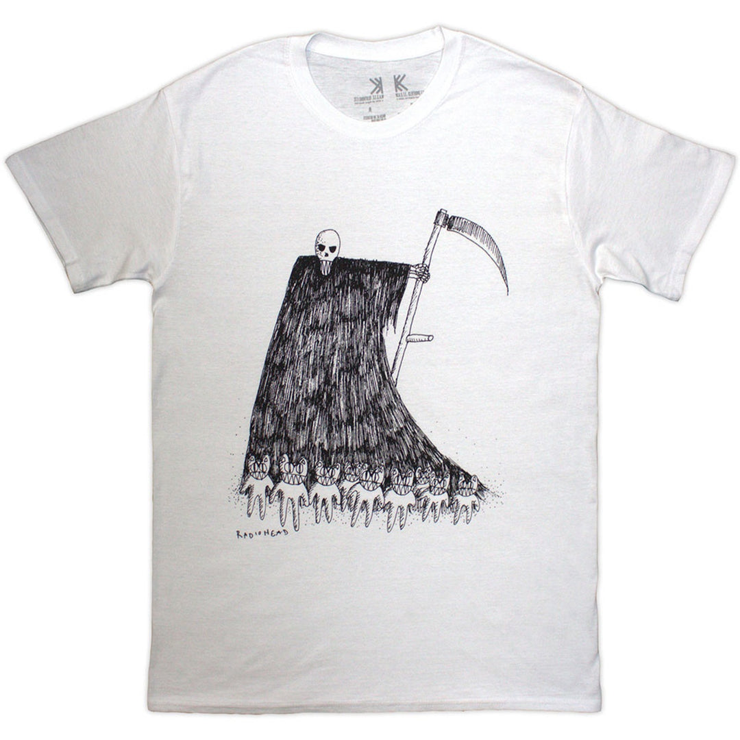Radiohead Unisex Organic T-Shirt - Grim Reaper (White)