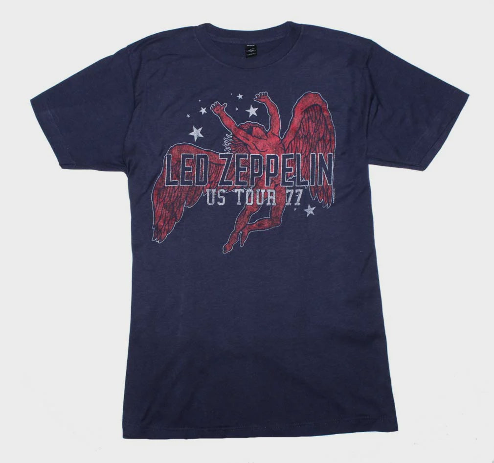 Led Zeppelin T-Shirt- Red Icarus Stars US 77