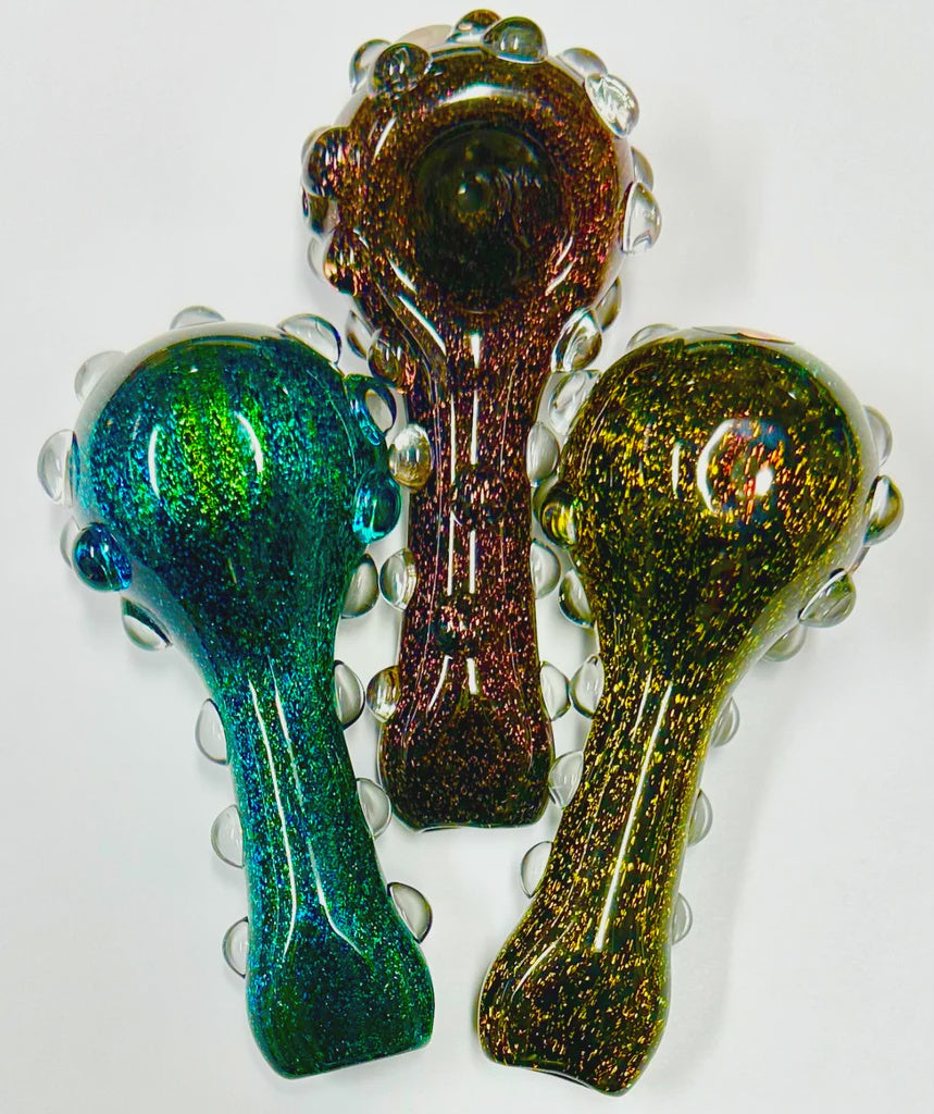 4" Full Dichro Beaded Flat MP Spoon