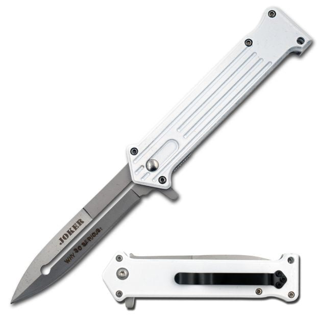 "Joker" White Spring Assist Knife SE-457WH