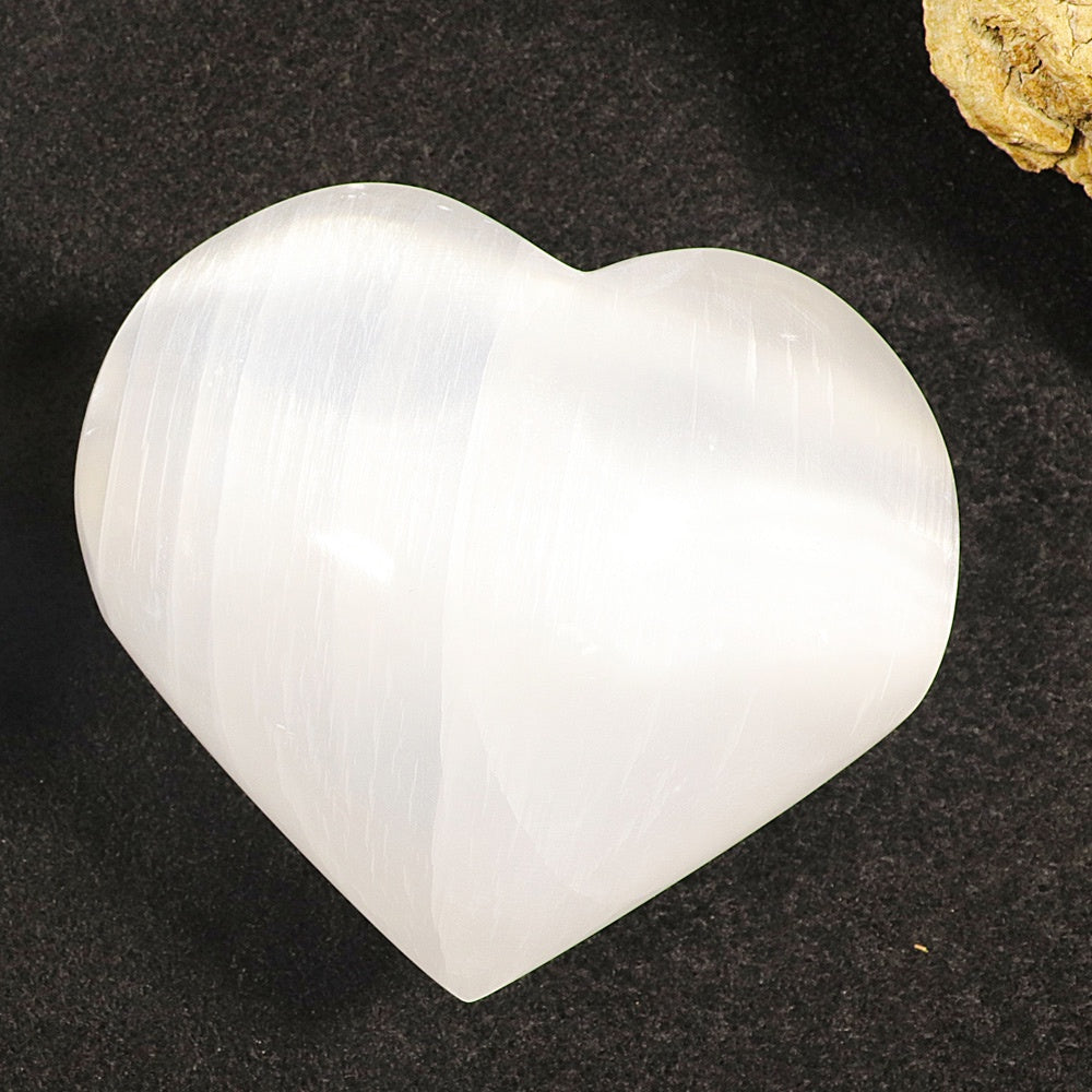 Crystal Hearts - Selenite Heart Stones
