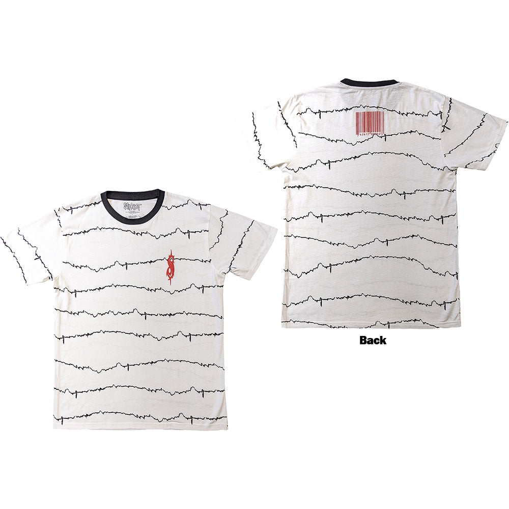 Slipknot Ringer T-Shirt: The End, So Far Tribal-S & Barcode
