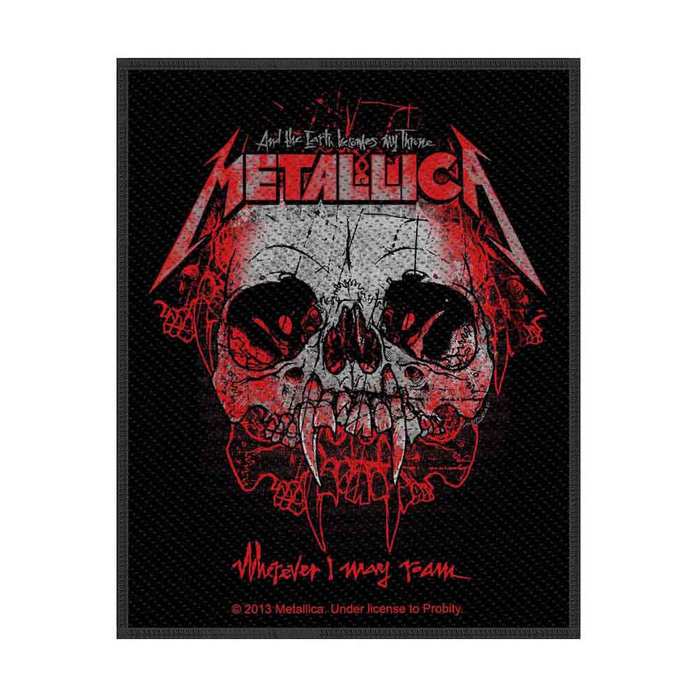 METALLICA STANDARD WOVEN PATCH: WHEREVER I MAY ROAM 2013