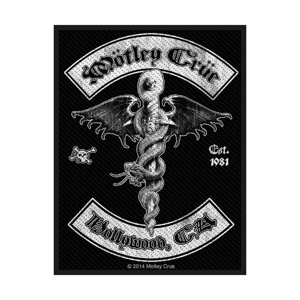 MOTLEY CRUE STANDARD WOVEN PATCH: HOLLYWOOD