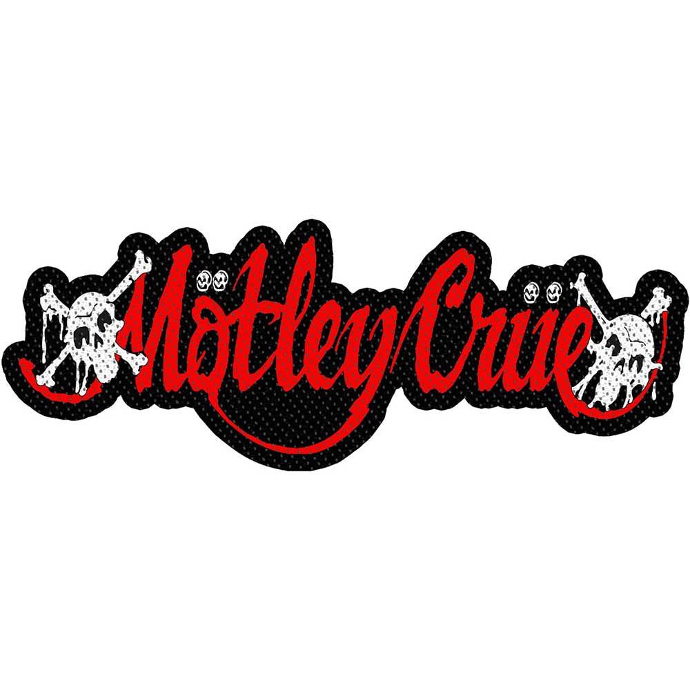 MOTLEY CRUE STANDARD WOVEN PATCH: DR FEELGOOD LOGO CUT OUT
