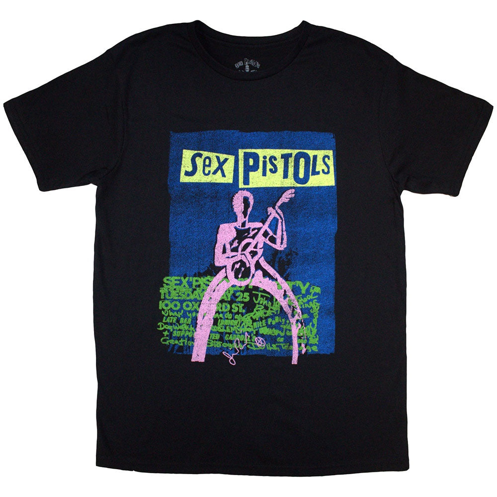 Sex Pistols T-Shirt: Guitar Cartoon (Black)