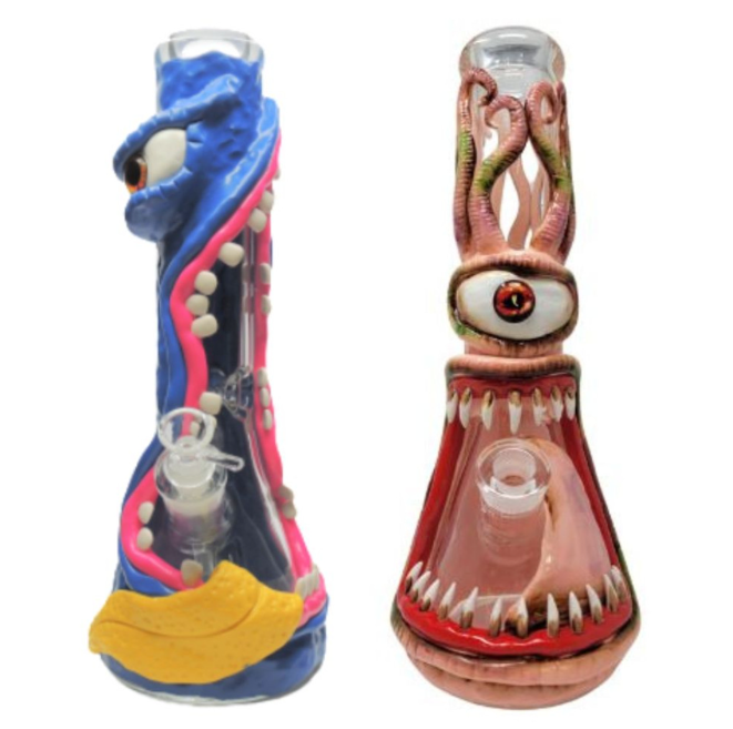 12"-14" 7mm Monster Beaker Style Water Pipe - Assorted