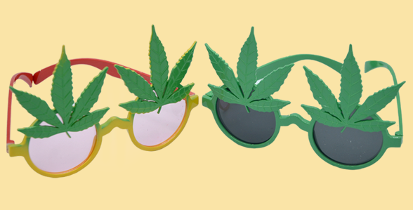 Cannabis Leaf Funky Sunglasses