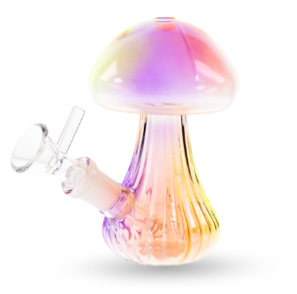 4" Mushroom Glass Water Pipe
