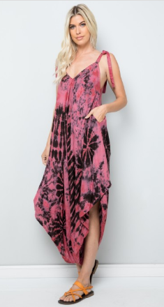 Tie Dye Harem Jumpsuit