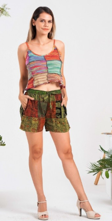 Cotton Patchwork Shorts KT-1414