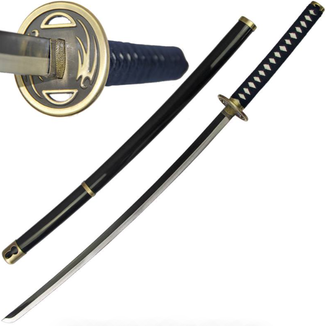 Anime Fantasy Samurai Sword Blue Warrior Katana Holy Spiritus