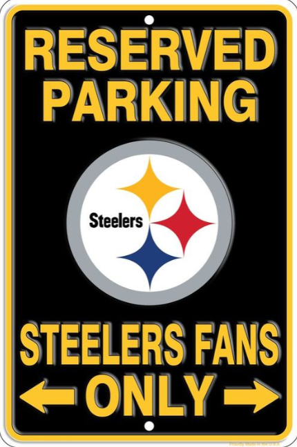 Pittsburgh Steelers Sm Parking Sign