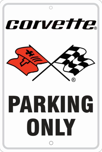 Chevy Corvette Small Parking Sign