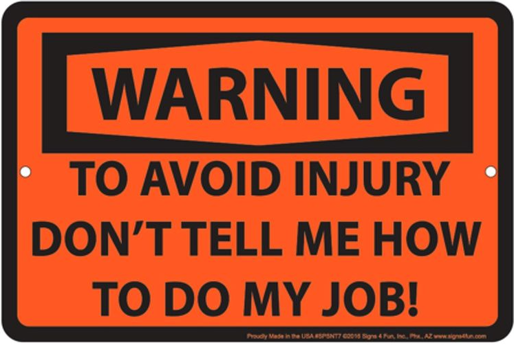 Warning Avoid Sm. Parking Sign
