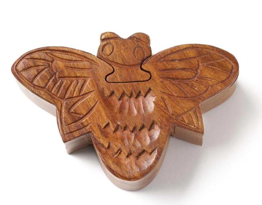 Bee Puzzle Box - Handcrafted Sheesham Wood