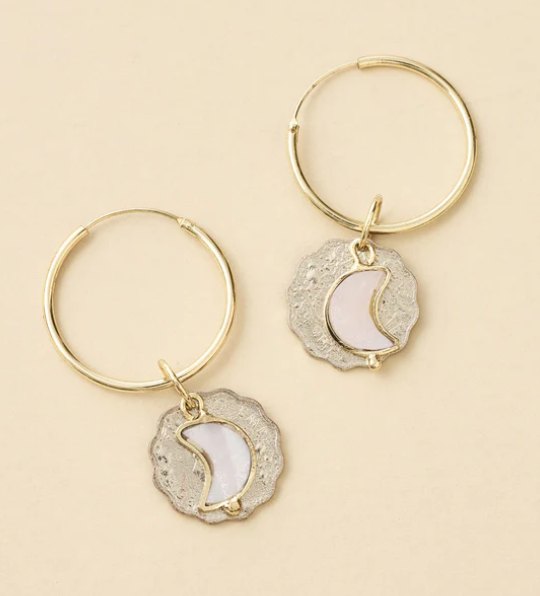 Sikka Coin Dangle Hoop Earrings