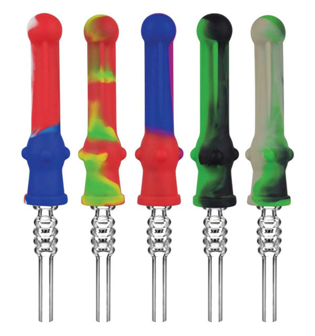 Silicone Vape Straw w/Quartz Tip Assorted