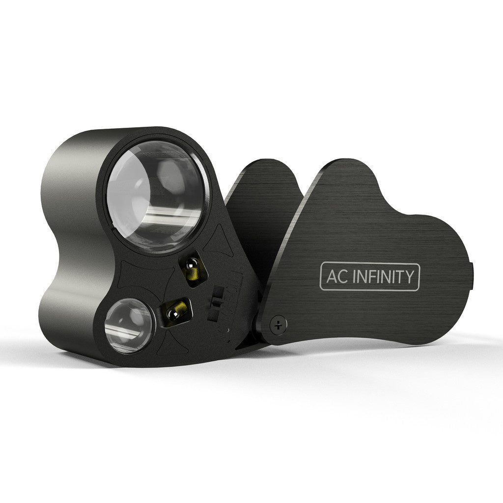 Jewelers Loupe Pocket Magnifying Glass w/LED Light & Dual Lenses