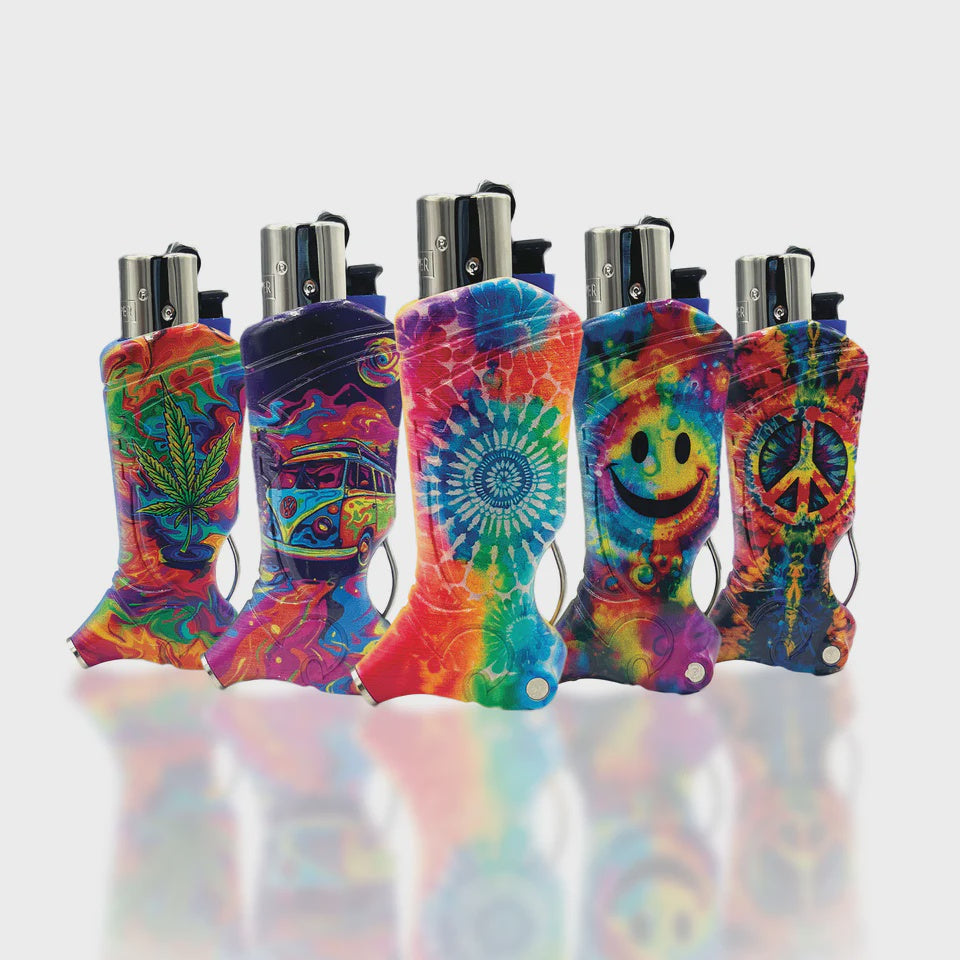 Toker Poker "Trippy Hippy" Lighter Sleeve - Clipper