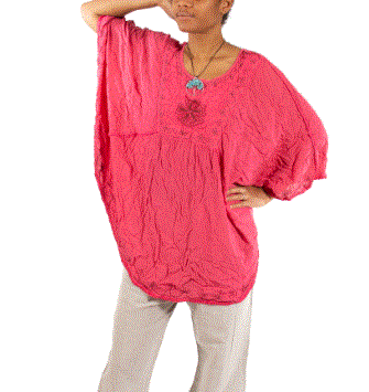 Magic Touch - Acidwash Poncho Top