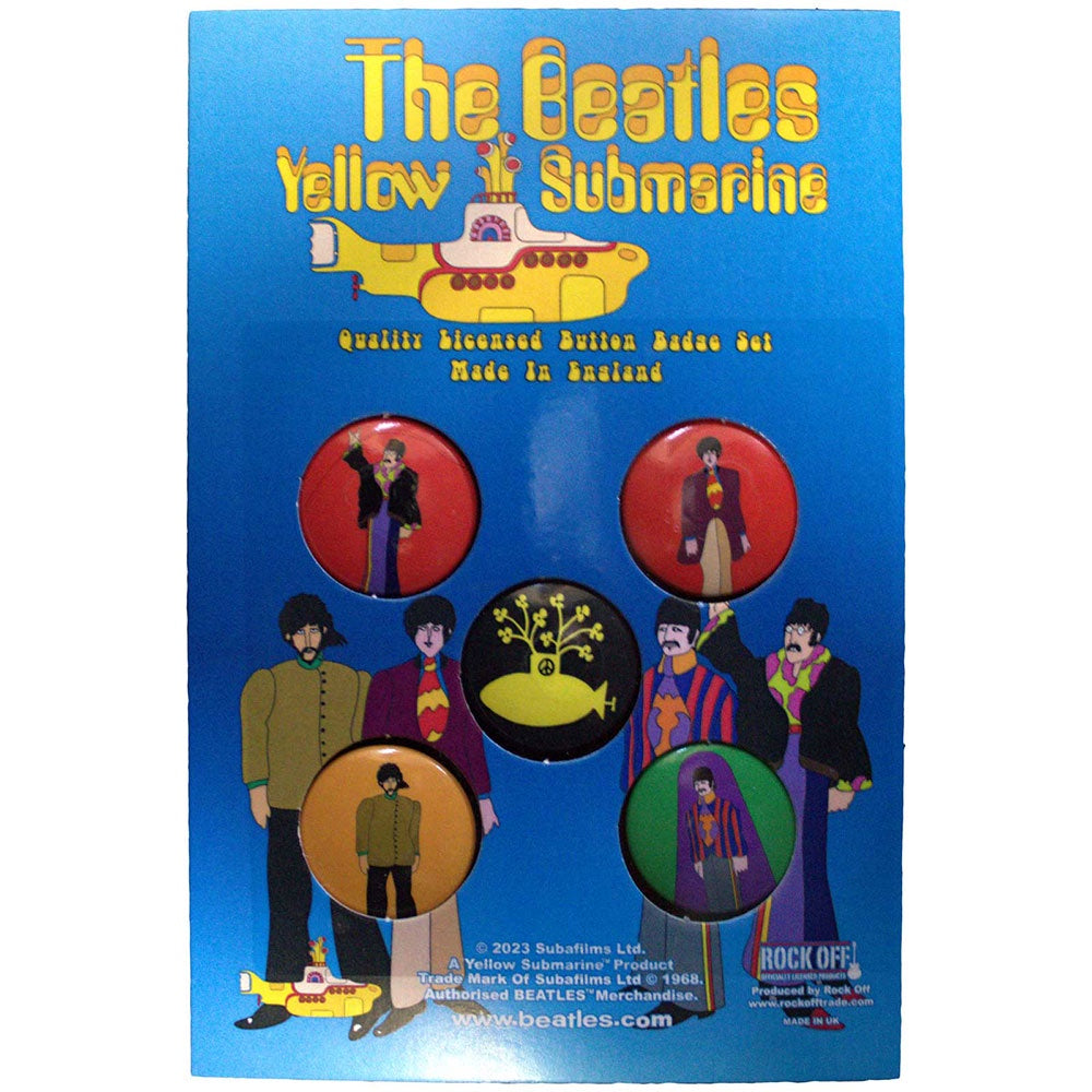 Beatles Yellow Submarine Button Badge Pack
