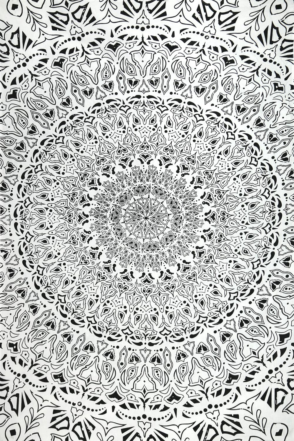 ZFL Tropical Mandala Tapestry Black