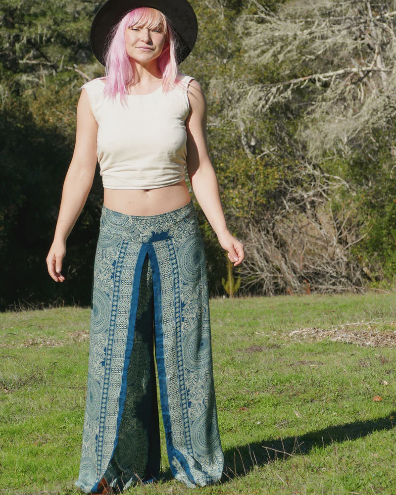 Feather Mandala Palazzo Pants