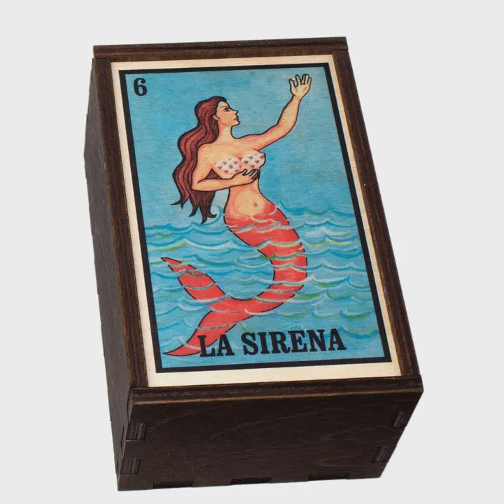 Loteria Sirena - Mermaid Full Color Tarot Card/Stash Box